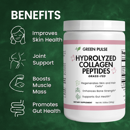 Strengthen Skin, Hair, and Joints in 2 Weeks with Grass-Fed Hydrolyzed Collagen Peptides Powder